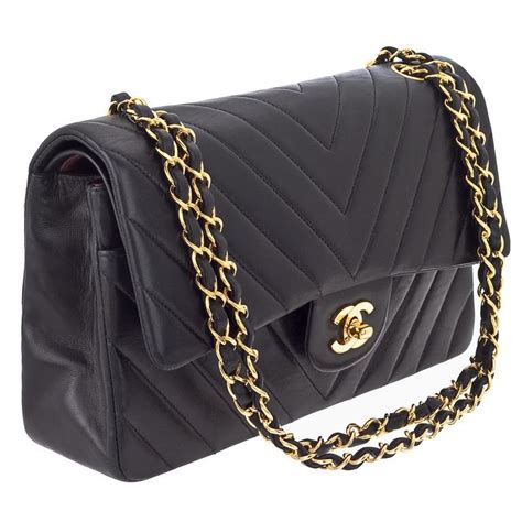 chanel chevron classic flap bag|Chanel Chevron shoulder bag.